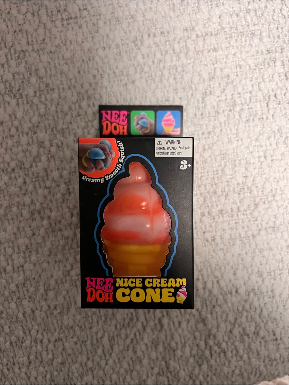 Nee Doh Nice Cream Cone Soft Squishy Toy - Orange